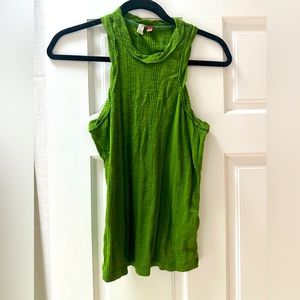 Pilcro Anthro green tank top, size small.